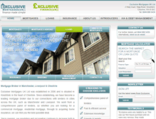 Tablet Screenshot of exclusivemortgagesuk.com